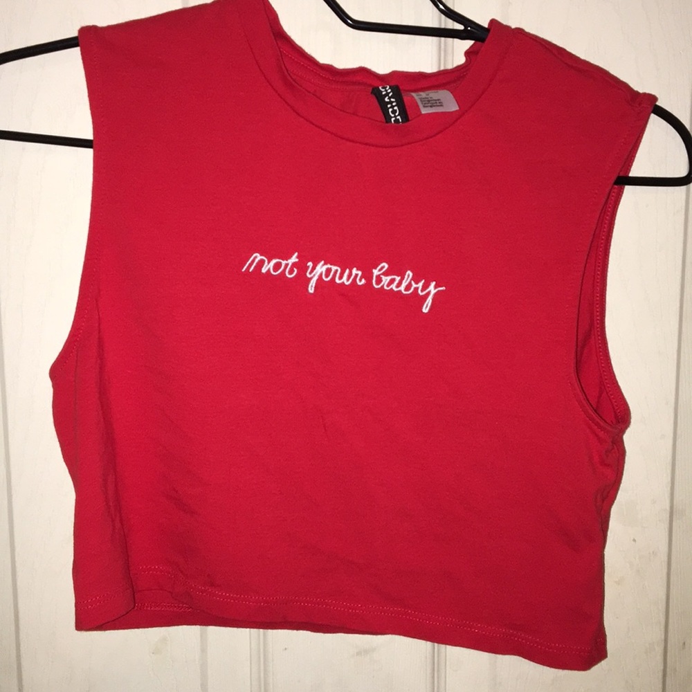 Divided “Not Your Baby” Crop Top